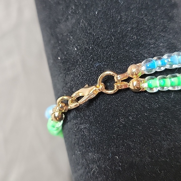 Layered Seed Bead Anklet - Picture 2 of 4